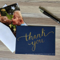 Custom 36pcs 48pcs 100pcs Gold Foil Thank You Card with envelope